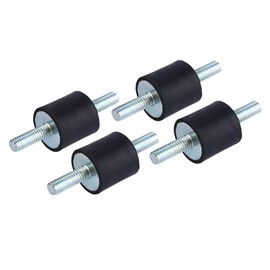 Walfront M6 20*20 Rubber Anti-Vibration Mount Air Compressor Pump Anti-Vibration Rubber Mount Shock Damper Environmental Protection Rubber Isolator Mount with Nut Set of 4 Noise Reduction