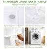 PILOTSHARK No Hook Waffle Weave Shower Curtain Set with Snap-in