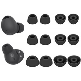 BLLQ Galaxy Buds Pro 2 Eartips Replacement Ear Buds Ear Cap Ear Plug Ear Tips Silicone Tips for Galaxy Buds Pro, SML 3 Size 6 Pairs,Graphit Black, GBP2SB