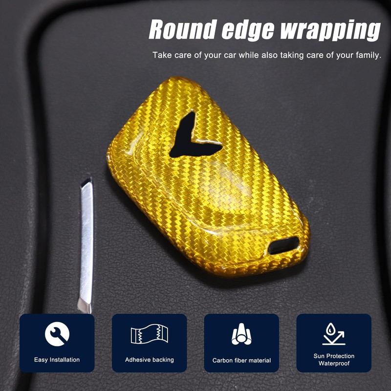 Corvette C8 Real Dry Carbon Fiber Key Fob Case Cover