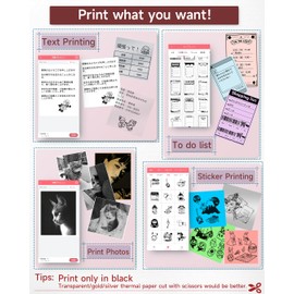 Phomemo M02 Mini Portable Pocket Printer- Portable Bluetooth Wireless Thermal Sticker Printer Compatible with Android iOS for Instantly Print Fun, Retro-Style Photos, Mini Life Assistant, Good Gift,