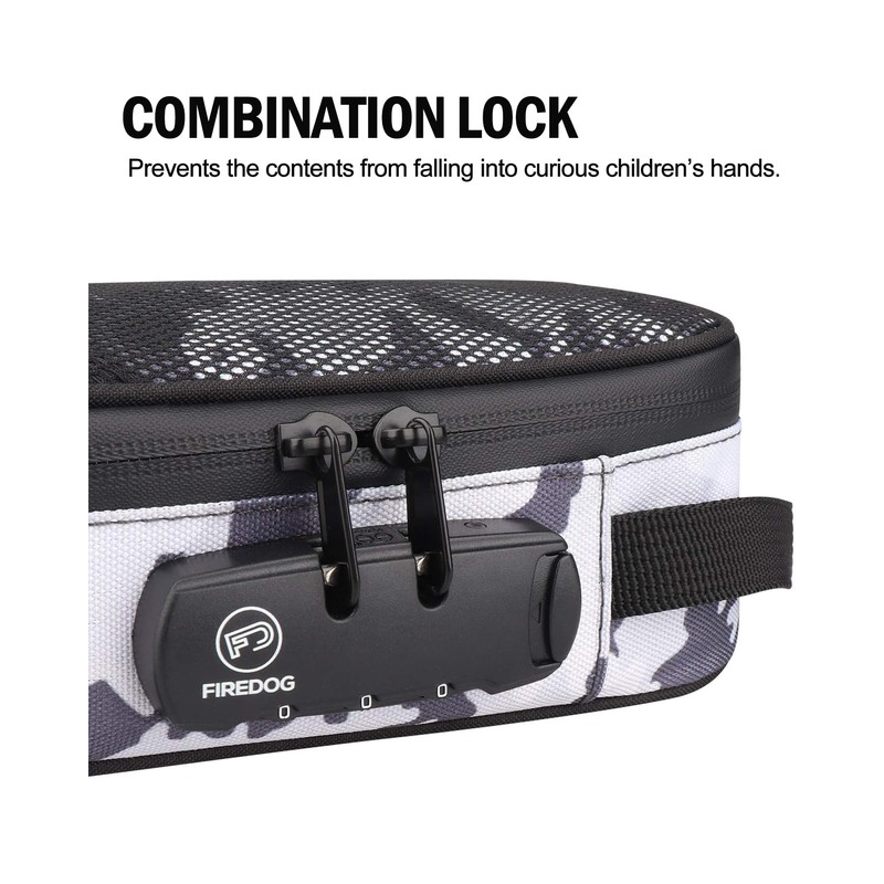 FIREDOG Smell Proof Bag with Lock, Carbon Lined Odor Proof