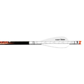 New Archery Products Quikfletch Twister 3-Inch 3-Vane Stabilizing Fletching - Orange/White, 6 Pack