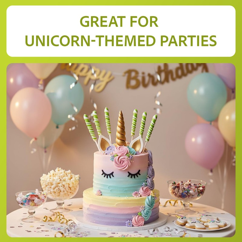 Adams & Brooks Bright Green Apple Mini Unicorn Pops, 10