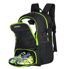 LARIPOP Soccer Backpack,Basketball Backpack with Ball Holder and Shoe Compartment,Men&Women Gifts Backpack for Basketball Accessories Training Equipment Fits Volleyball,Soccer,Sports Gifts