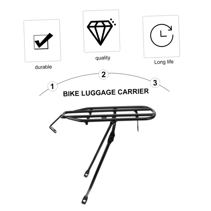 Outanaya Durable Folding Bike Luggage Carrier Rack Compact Rear Shelf