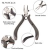 Sunnyclue 5 Inch 45 Degree Curved Pointed Nose Pliers Curved