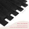 WENNALIFE Tape Extensions Real Hair Natural Black 10 Pieces Tape-In