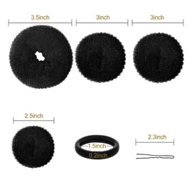 Donut Hair Bun Set, 32pcs Dutt Maker, haardonut,Duttkissen Groß und klein Haarspange,Donut Haark Hochsteckfrisuren Zubehör für Frisur Tänzer Kinder Mädchen Frauen