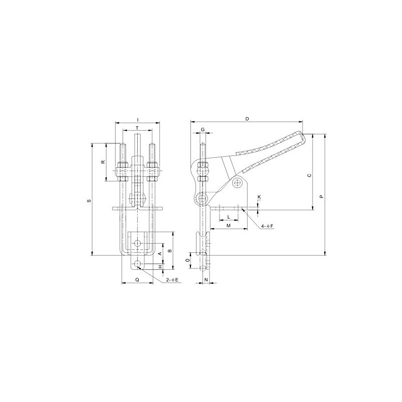 CLAMPTEK toggle clamps Latch Type Toggle Clamp CH-40334