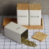 Tuzsocr 3 Pack Tea Sugar Coffee Canister Set with Bamboo