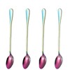 Glamified Latte Spoons, Pack of 4 Rainbow Long Handles Spoon