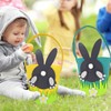 2 Pcs Easter Egg Hunt Baskets for Kids,Felt Basket with