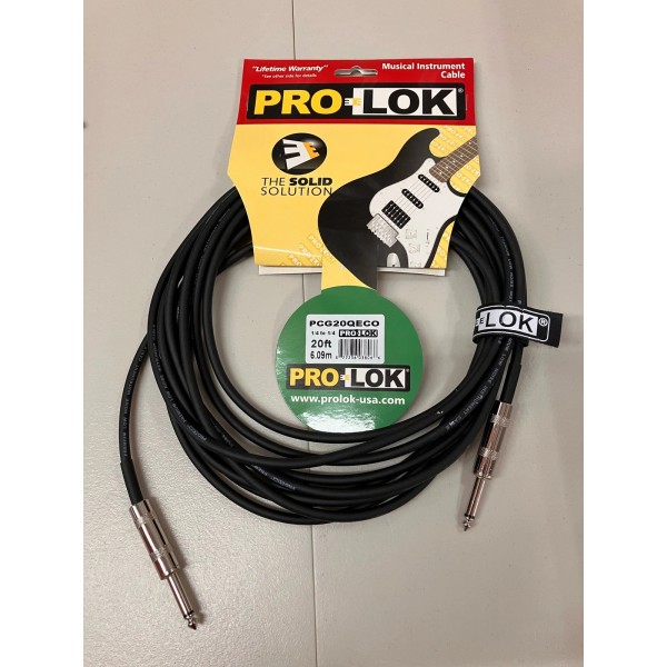ProLok New 20-Foot Instrument Cable | 1/4" to 1/4" -