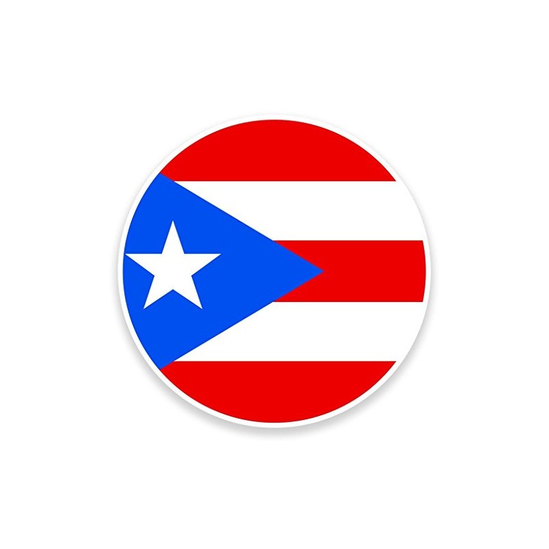2 x 10cm/100mm Puerto Rico Flag Window Cling Sticker Car