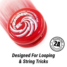 Yomega Raider Ex yoyo Professional Yoyo Designed for Looping Tricks, The Best Performance Answer for 2A Players. (Red)