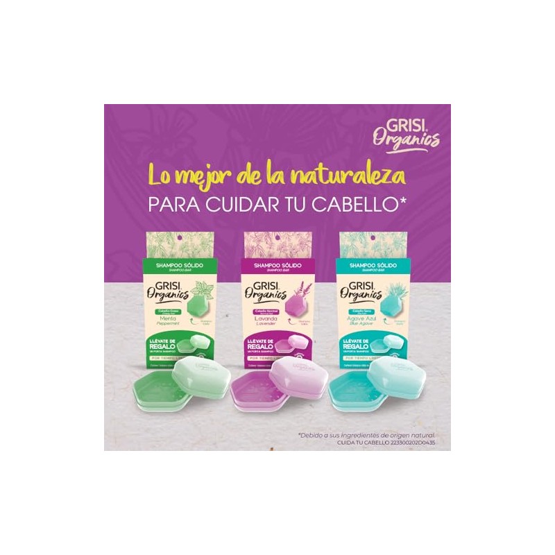Shampoo Sólido de Lavanda para Cabello Normal, 75gr