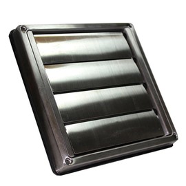 Kair Wall Vent 100mm - 4 inch Round Rear Spigot Stainless Steel Ventilation Gravity Grille