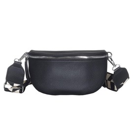 Bum Bag Women's Stylish Shoulder Bag Waist Bag Body Bag Belt Crossbody Bag Shoulder Bag with Adjustable Strap 25, black, Belt bag