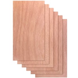 Proflex Mahogany Plywood 6pcs, 1/8" x 12” x 24” Real Wood Plywood Sheets Premium “A” Grade with Smooth Sanded Finish, Perfect for Laser Cutting & Engraving, Crafts, and DIY Projects.
