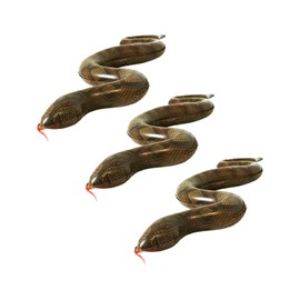PESTEZE USA Snake Decoy 3-Pack Realistic Inflatable Snakes 39 in Grey Design Helps Deter Pest Birds, Critters from Pool, Garden, Lawns, and Yards; Lightweight Fake Reptile for Safe Property Protection