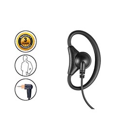 1-Wire Adjustable D-Ring Earpiece and PTT Mic for Motorola SL300 and SL7550 Two Way Radios (Commercial Grade - 3 Year Warranty)
