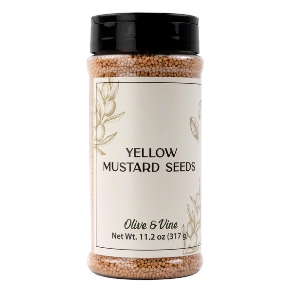 Olive & Vine Yellow Mustard Seeds, Tangy Flavor, For Pickling