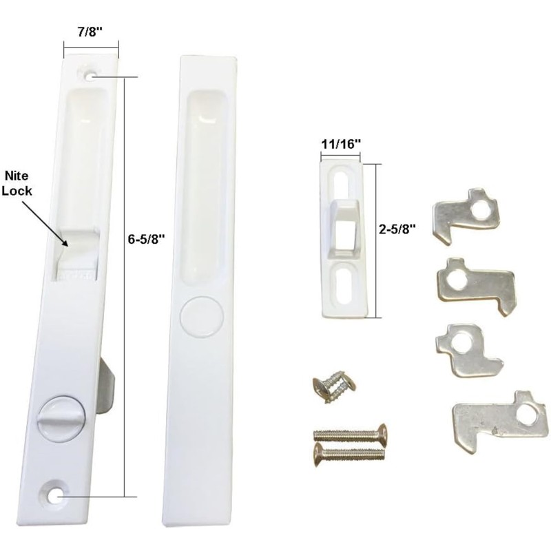 Premium Pan-Am Flush Mount Lock Set for Sliding Glass Doors