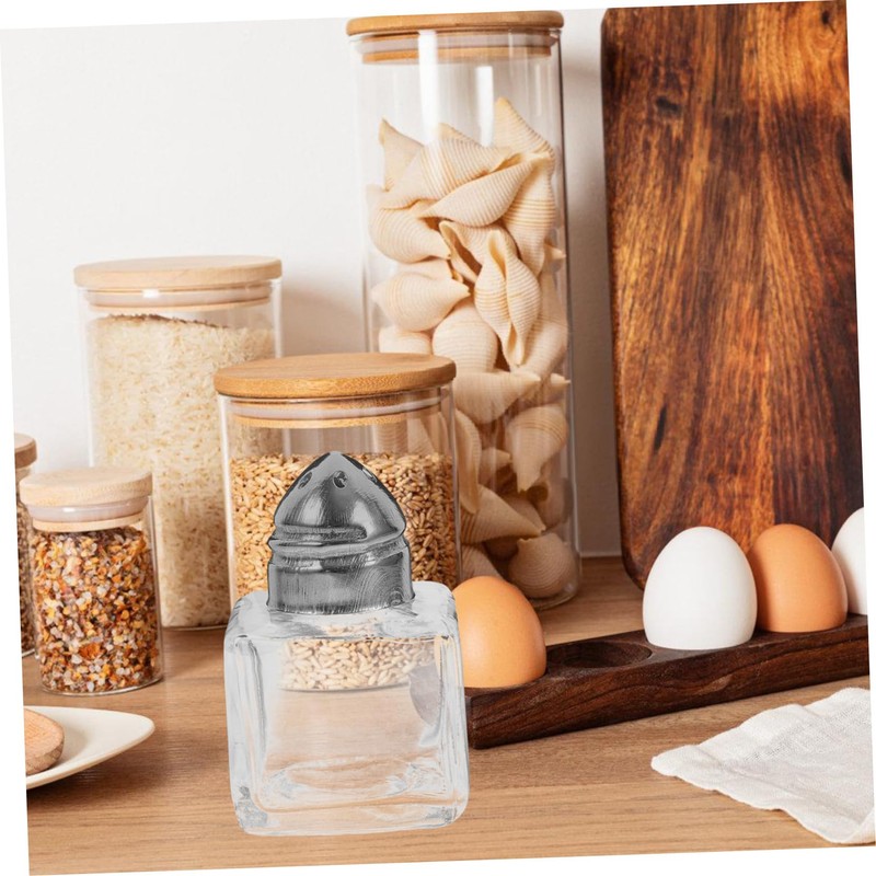 Ipetboom 10Pcs Mini Spice Jar Portable Seasoning Containers Transparent Pepper