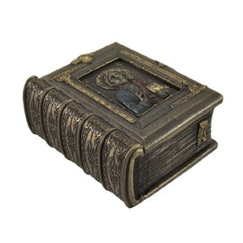Veronese Design Christ Pantocrator Book Shaped Trinket Box