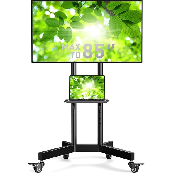 Perlegear Perlegear Rolling TV Stand, Mobile TV Stand on Wheels