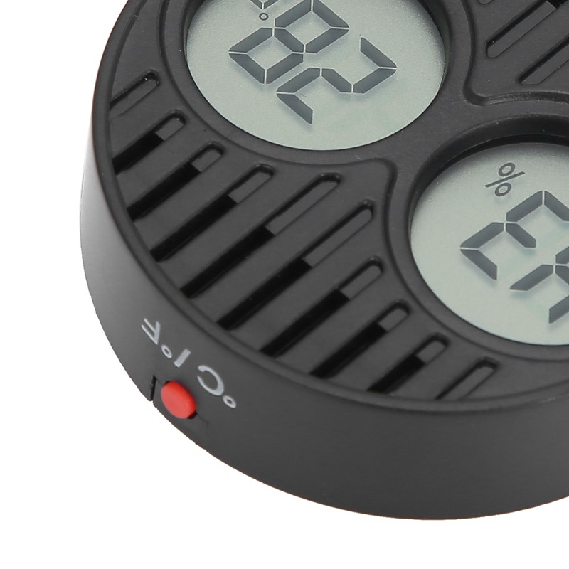 Round Hygrometer Thermometer ℃/℉ Digital Display High Accuracy Cigar Box