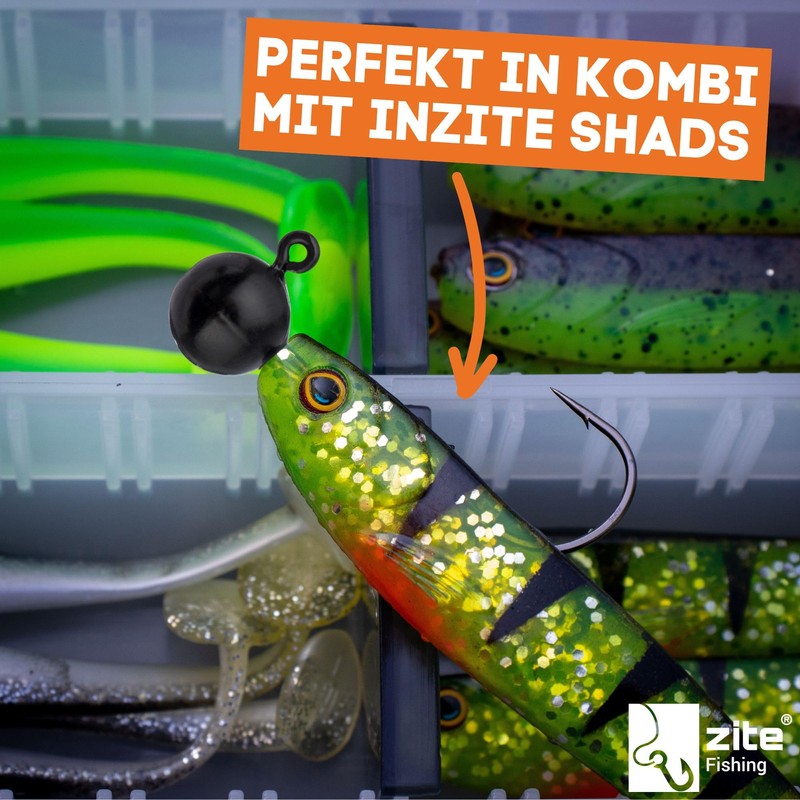 Zite Fishing Tungsten Jig Hook Set, Lead-Free Jig Heads with