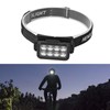 LED Headlamp Motion Sensing IPX4 Waterproof 5 Gears Rotatable USB