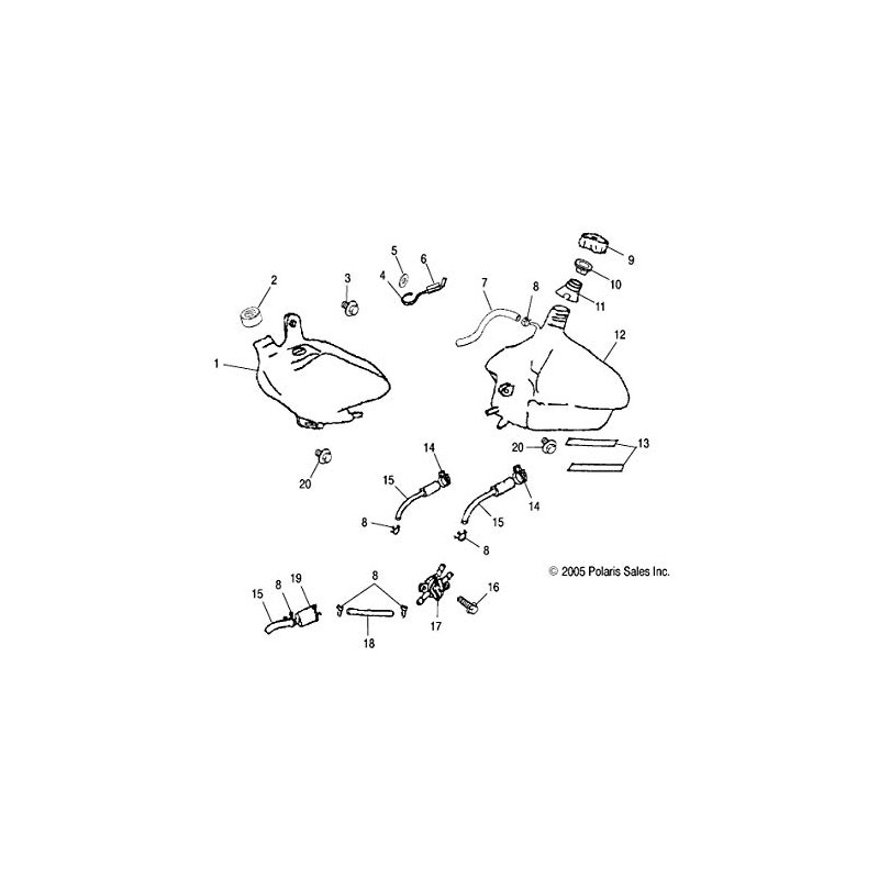 Polaris 0451098 Fuel Tank Cap for 2003-2006 Sportsman Predator Scrambler