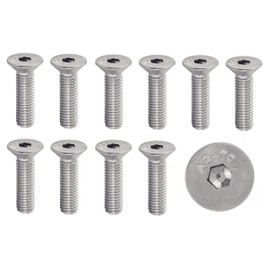 Schrauben Edelstahl M5 x 70 mm Senkkopf BTR Ø 5 x 70 mm | Schrauben M5 x 70 mm FHC mit Innensechskant (Inbusschlüssel) | Edelstahl A2-70 (V2A/304) | ISO 10642 / DIN 7991: 5 Stück ProRaje