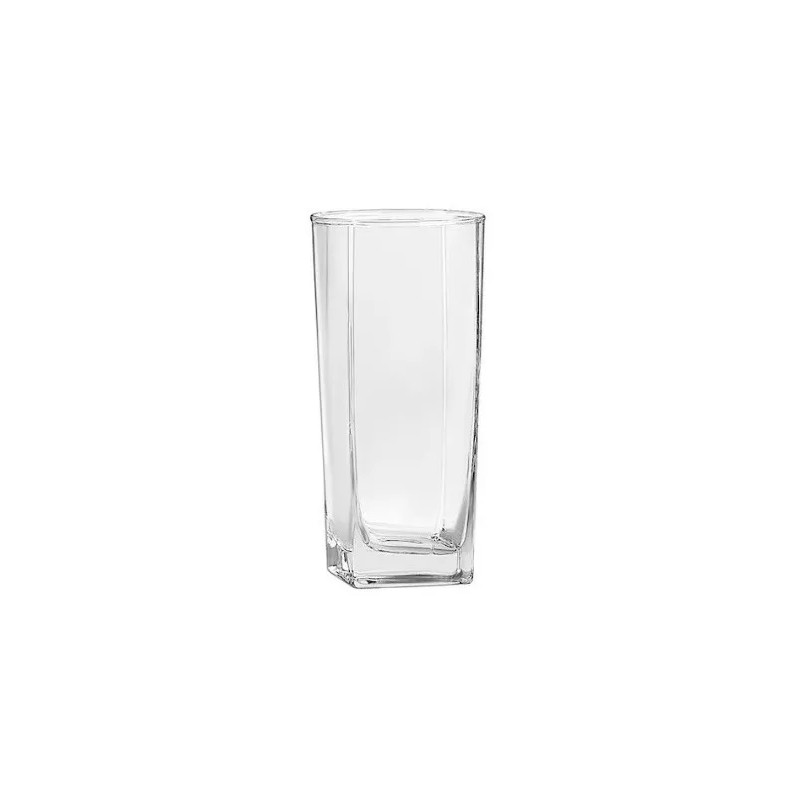 Crisa 8 Vaso City Cuadrado Jaibolero Jaibol Highball 425ml Crisa