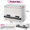 Creproly Stainless Steel Straw Dispenser Holder with Metal Lid Reusable