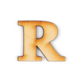 2-Inch Decorative Wooden Letter R - Alphabet Letters for DIY Wall Signs, Table & Shelf Decorations - Wood Letters for Crafts & Party Decor