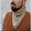 Tan Bandana for Men Women - 100% Soft Cotton, Paisley,