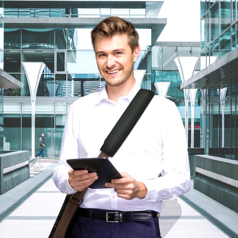 KodiTec 2PCS 50cm Long Carbon Fiber Leather Seat Belt Shoulder