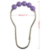 Shower Curtain Rings Hooks Decorative Acrylic Roller Balls Stainless Steel