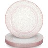 Lillian Collection Glitter Rose Gold Premium Round Dinner Plates -
