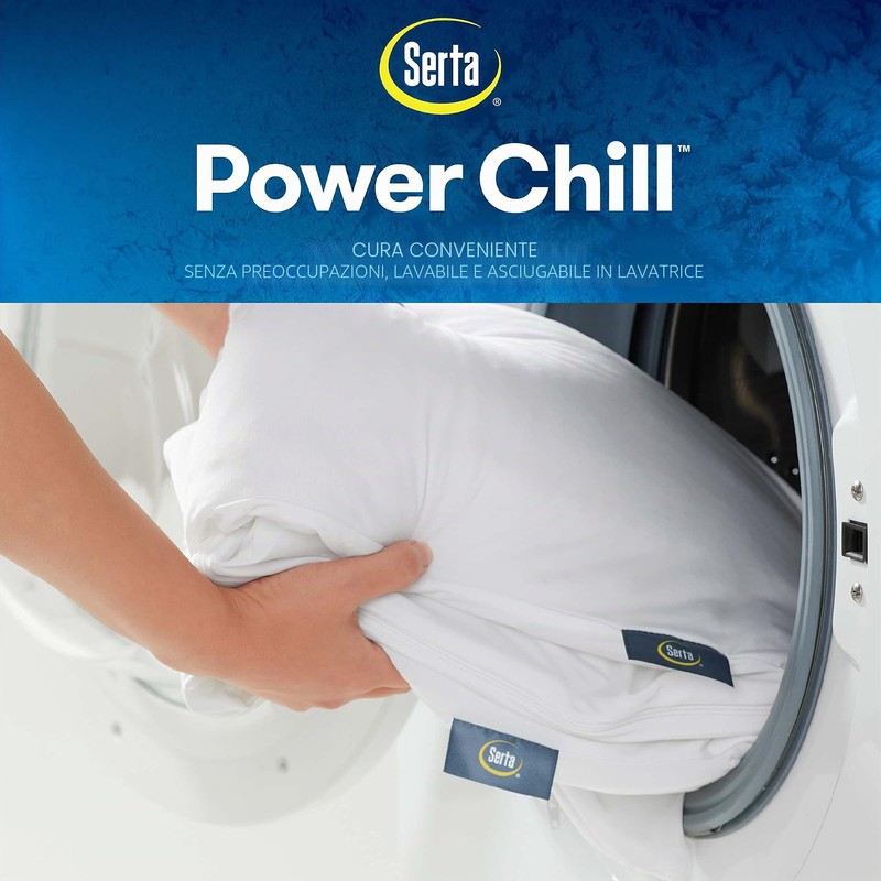 Serta Power Chill - Proteggi cuscino rinfrescante, antimacchia e con
