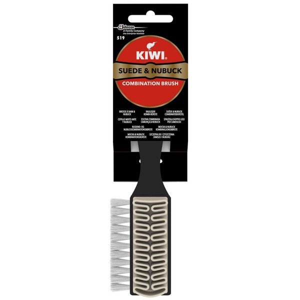 Kiwi Shoe Suede & Nubuck Combination Brush, Pack of 4