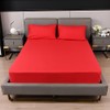 Fitted bed Sheet 40CM Extra Deep Red Super King Bed