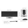 Arteck 2.4G Wireless Keyboard and Mouse Combo HW193MW162 Stainless Ultra