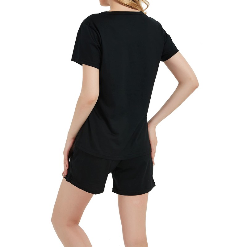 In One Clothing Women's Short Pyjamas 100% Cotton with Motif