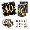 40th Birthday Decorations Men Women, 20Pcs 40th Napkins + 12Pcs