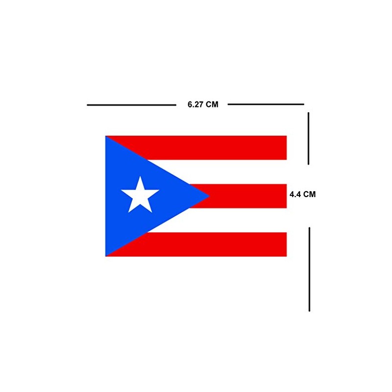 TENNER.LONDON Set of 5 Puerto Rico Flags Iron on Screen